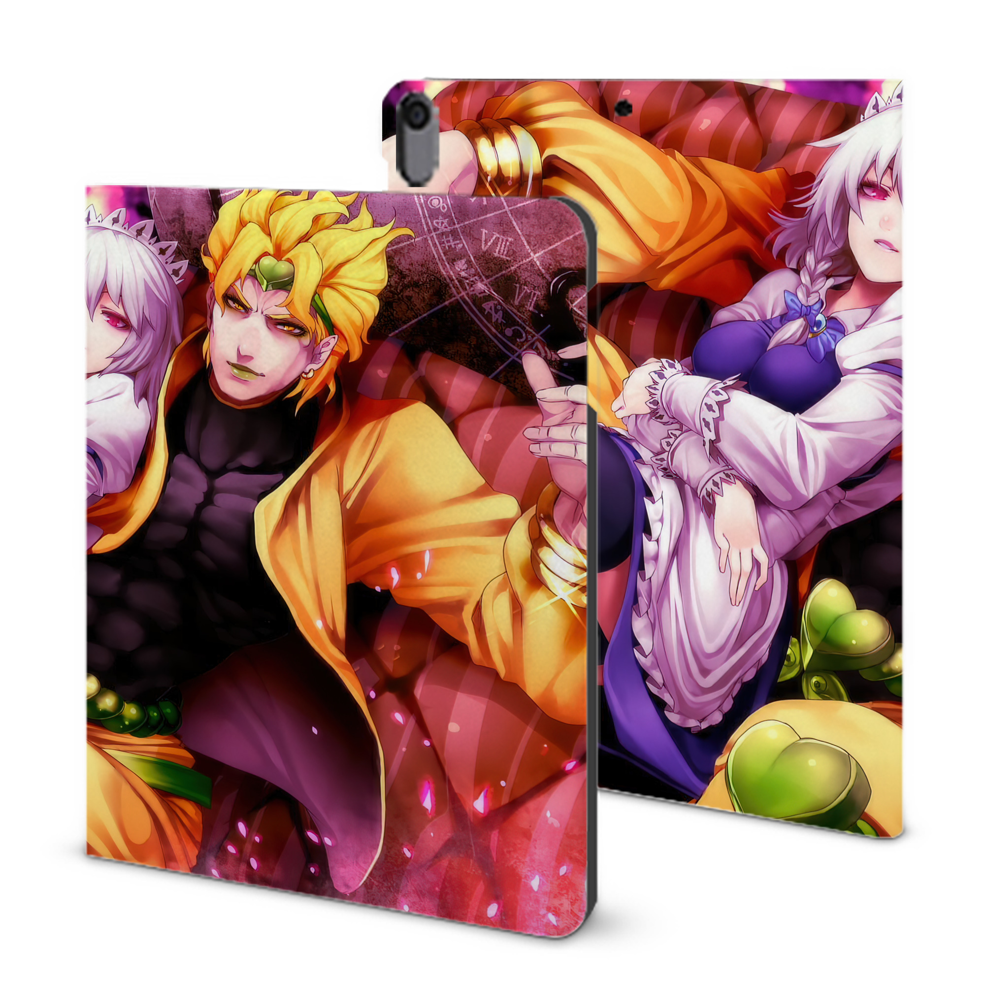 （画像用） ジョジョの奇妙な冒険 JoJo's Bizarre Adventure IPad ケース ブック型 PUレザー TPU 耐衝撃 軽量 薄型 ペン収納なし 全面保護 IPad 各モデル対応